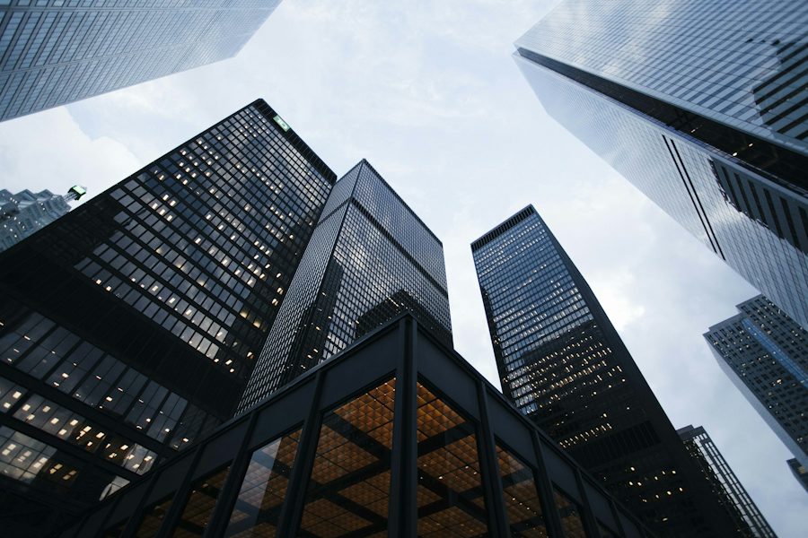 City buildings and real estate skyline